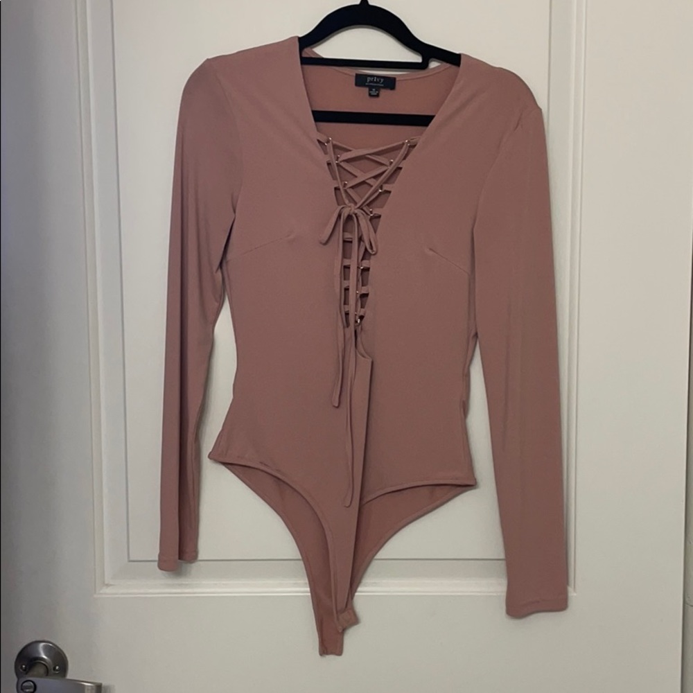Lace up body suit